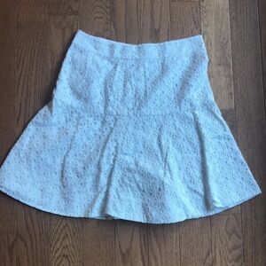 Kate Spade white eyelet Aline miniskirt